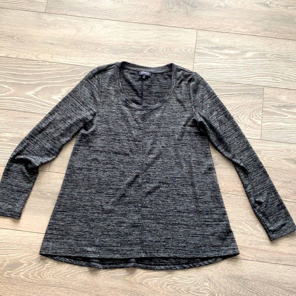 Jones New York Long Sleeve Top Scoop Neck Small